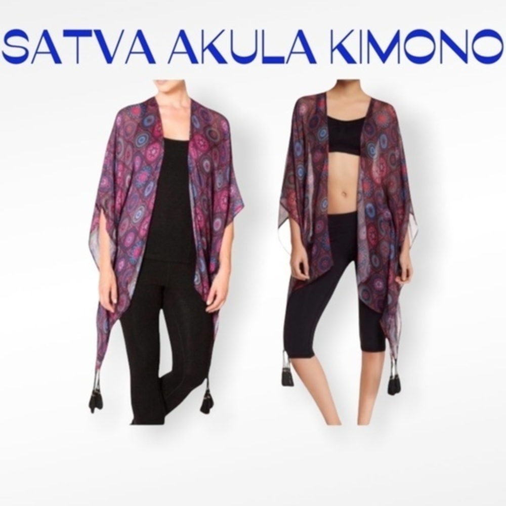 Satva Akula Kimono Wrap Shawl Coverup M/L NWT Flaw